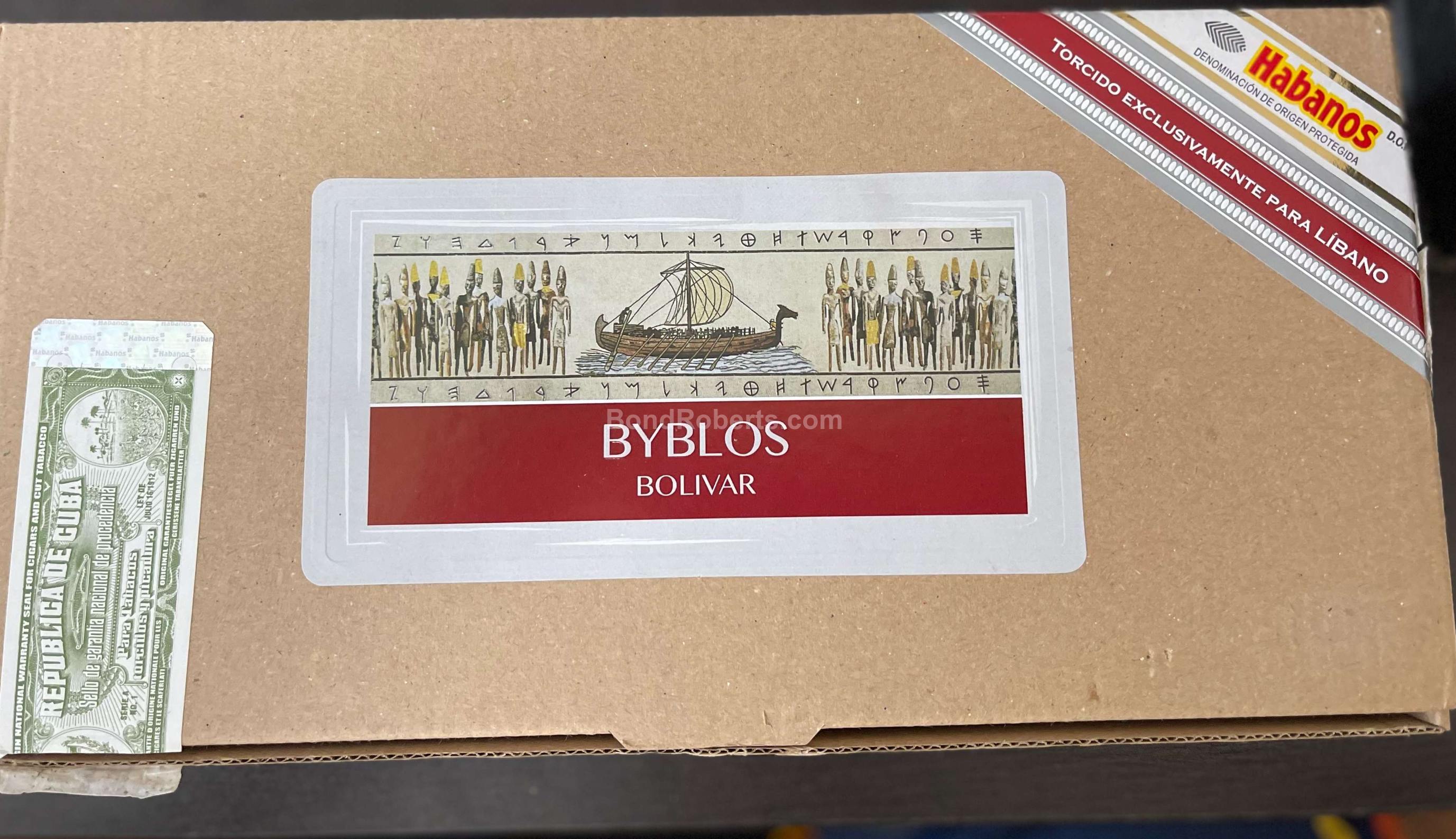 Bolívar Byblos Edición Regional Líbano 2017 Varnished semi boîte nature box of 25 ci 14884
