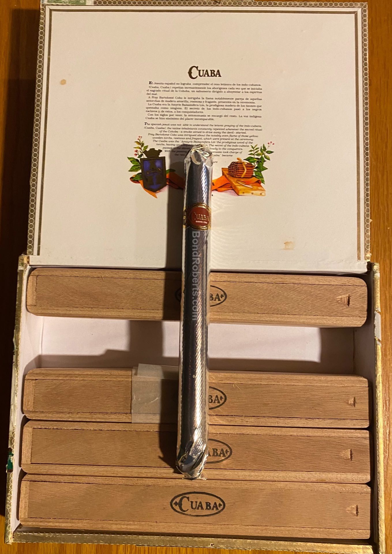 Cuaba Diadema 2008 Dress Box of 5 cigars in aluminium foil 11255