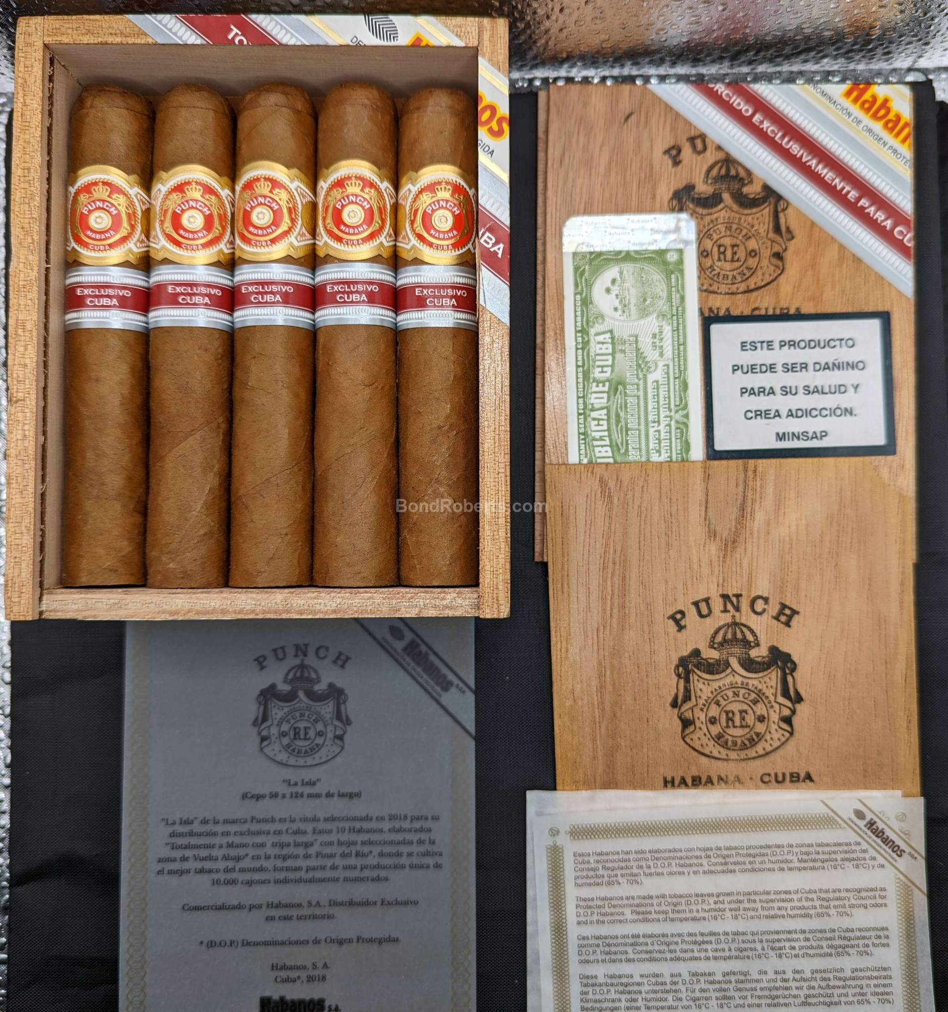 Punch La Isla Edición Regional Cuba 2018 Numbered slide lid box of 10