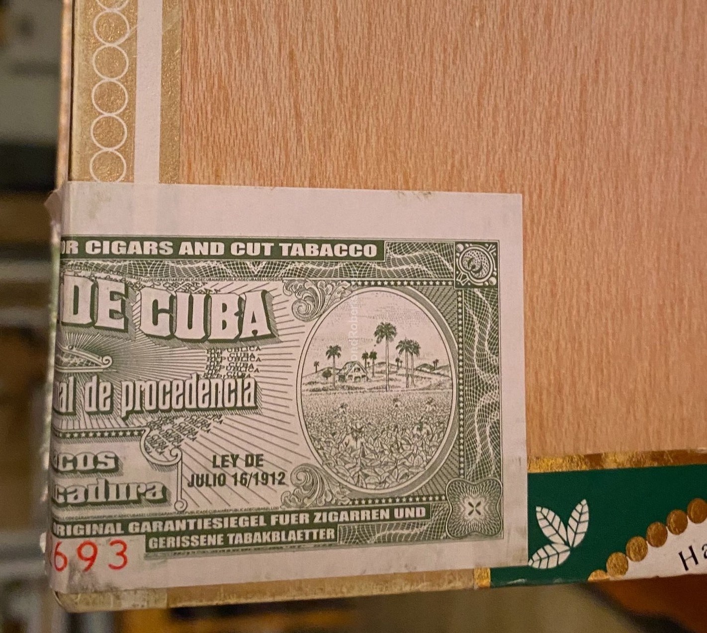 Cuaba Diadema 2008 Dress Box of 5 cigars in aluminium foil 11356