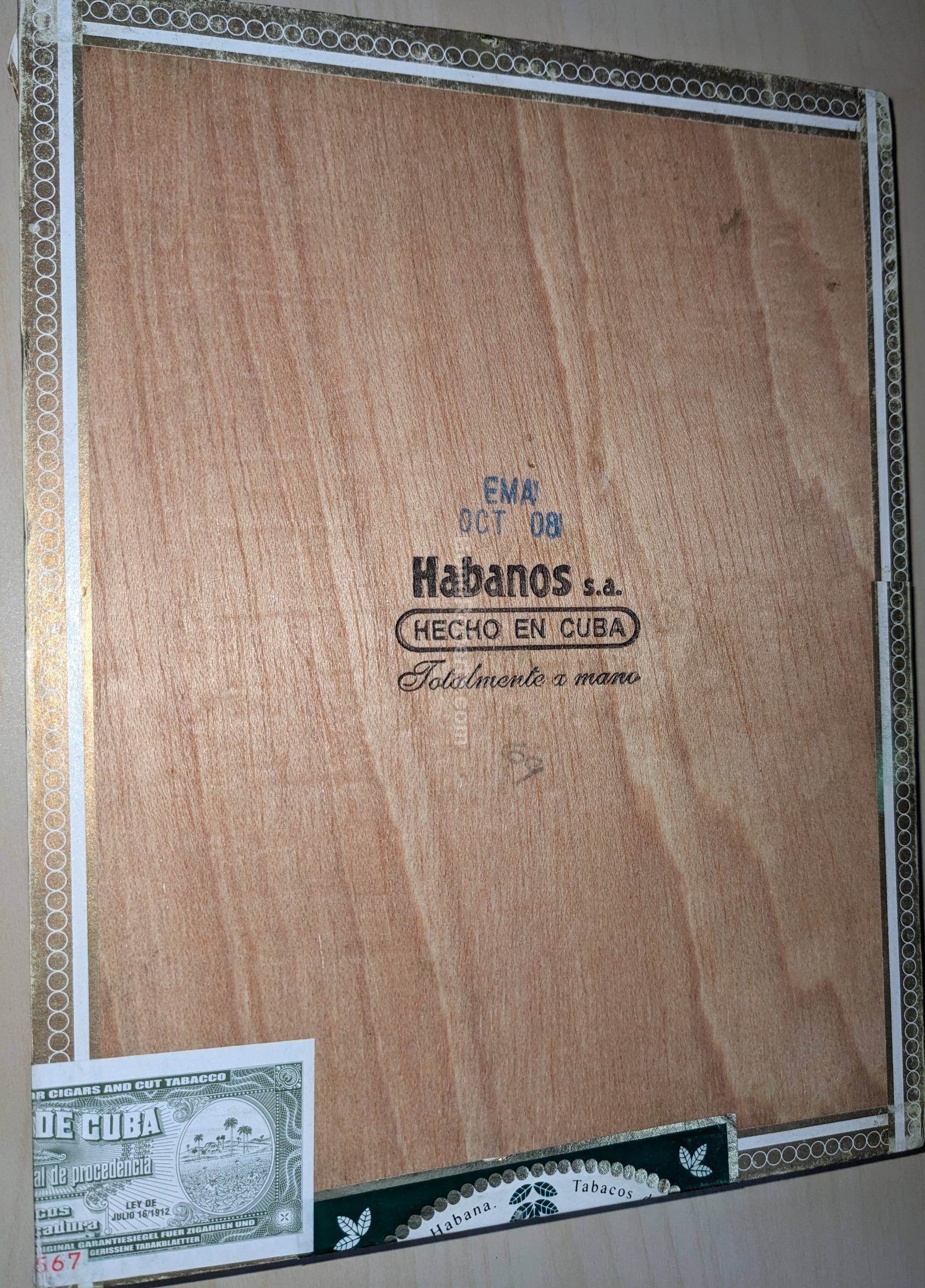 Cuaba Diadema 2008 Dress Box of 5 cigars in aluminium foil 26665