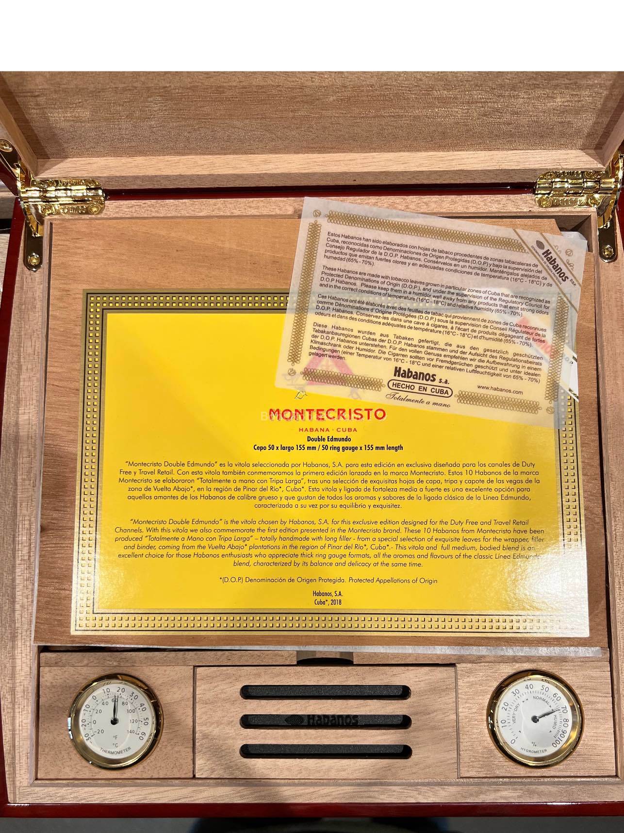 Montecristo Double Edmundo Travel Humidor 2020 Humidor of 10 cigars 18022