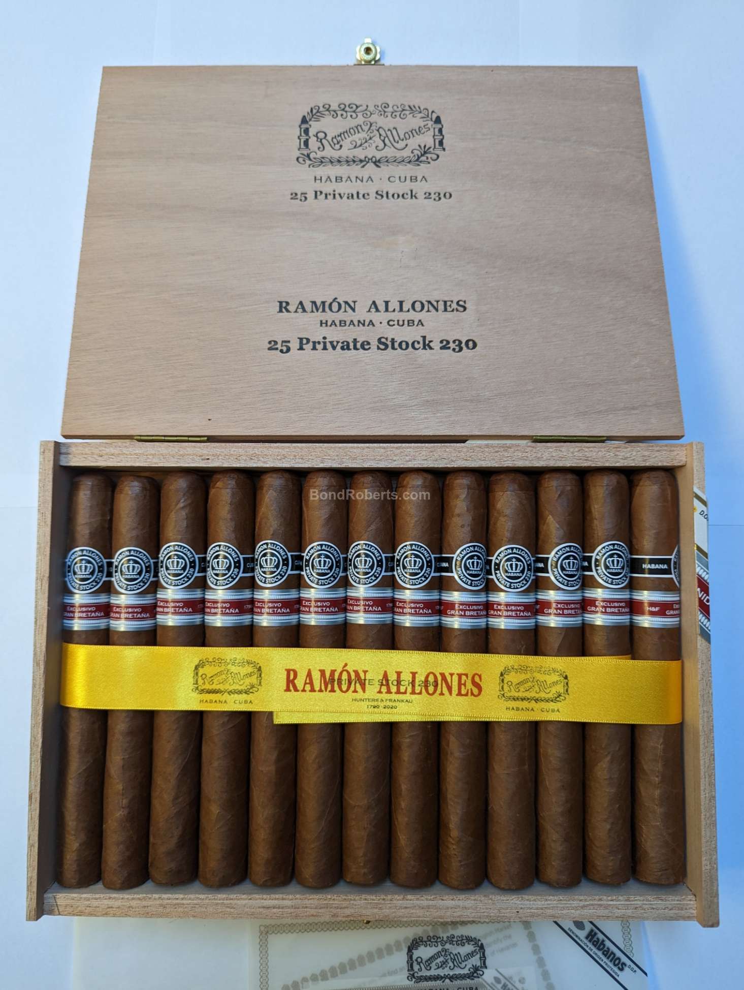 Ramón Allones Private Stock 230 Edición Regional Gran Bretaña 2022 Numbered semi boîte nature
