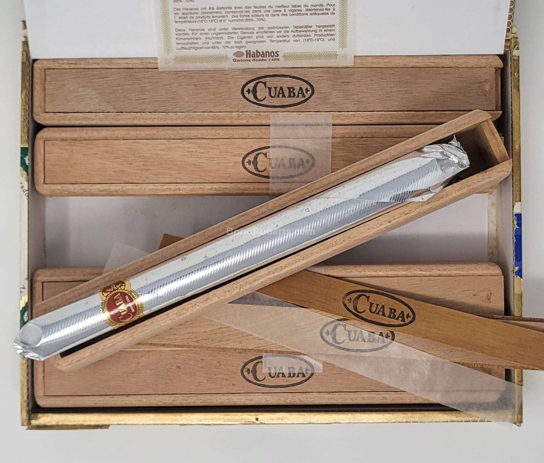 Cuaba Diadema 2008 Dress Box of 5 cigars in aluminium foil 15180